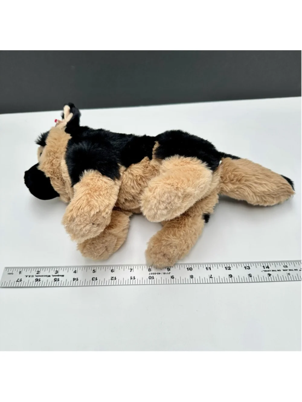 Vanlinny German Shepherd Puppy with Tag 13 Inch Plush Stuffed Animal Soft Cuddly